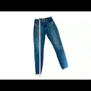 Levi's Jeans 711 Mid Rise Skinny Distressed Light Wash Stretch Denim Pants